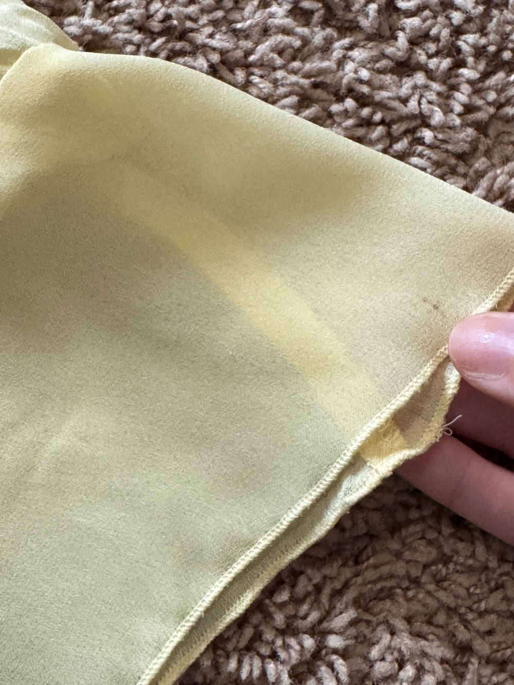 Vintage Y2K Ruffle and Lace Sheer Lemonade Yellow Blouse - Picture 8 of 9